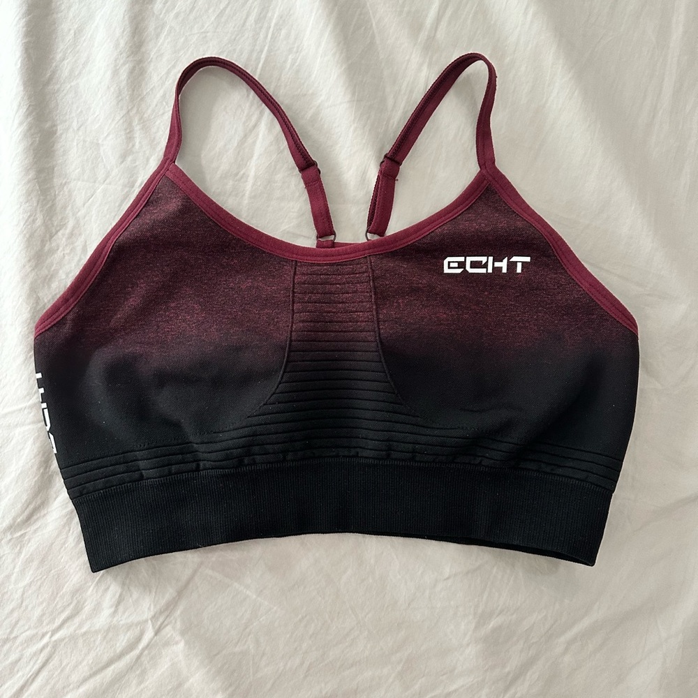 ECHT Sports Bra Black Red Size M